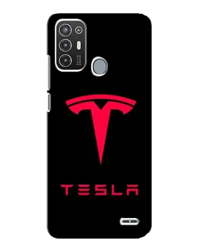 Чехол для ZTE Blade A72 с картинкой «Tesla Red Logo»
