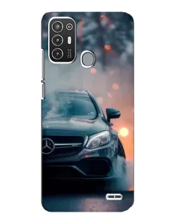 Чехол для ZTE Blade A72 с картинкой «Mercedes — ночной город»