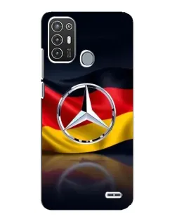 Чехол для ZTE Blade A72 с картинкой «Mercedes — флаг Германии»
