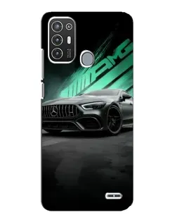 Чехол для ZTE Blade A72 с картинкой «Темный Mercedes AMG»