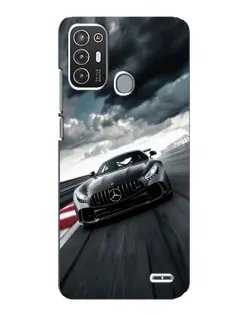 Чехол для ZTE Blade A72 с картинкой «Гоночный Mercedes AMG»