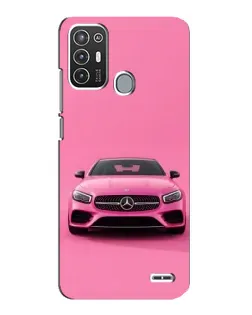 Чехол для ZTE Blade A72 с картинкой «Розовый Mercedes AMG»