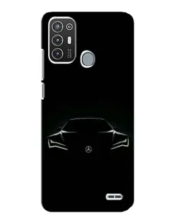 Чехол для ZTE Blade A72 с картинкой «Mercedes — силуэт авто»