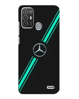 Чехол для ZTE Blade A72 с картинкой «Спортивные линии Mercedes»
