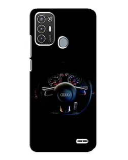 Чехол для ZTE Blade A72 с картинкой «Салон Audi — руль»