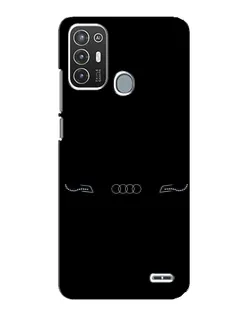 Чехол для ZTE Blade A72 с картинкой «Audi — световой подпись»