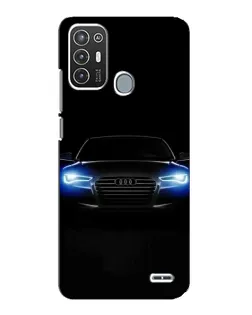 Чехол для ZTE Blade A72 с картинкой «Audi в неоне»