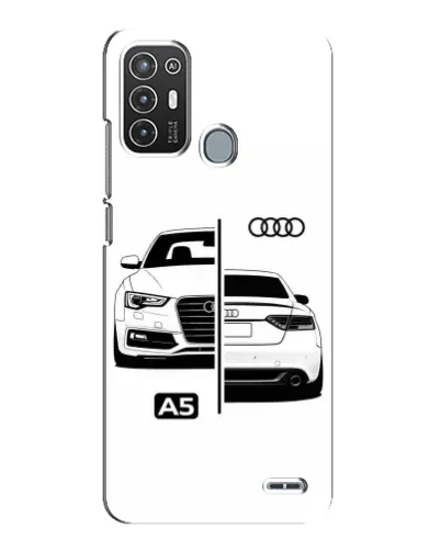 Чехол для ZTE Blade A72 с картинкой «Audi — контрастный дизайн»