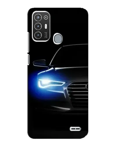 Чехол для ZTE Blade A72 с картинкой «Неоновый взгляд Audi»