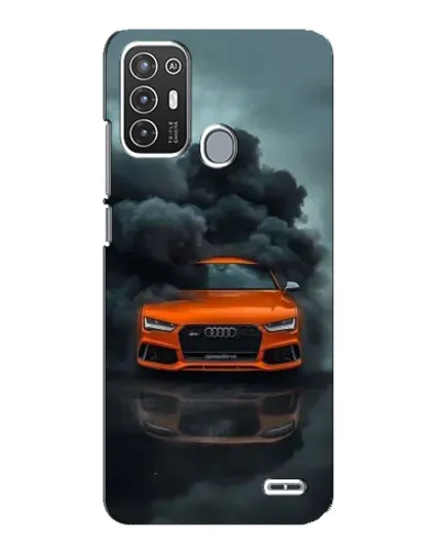 Чехол для ZTE Blade A72 с картинкой «Audi в облаках дыма»