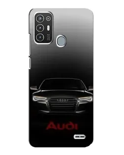Чехол для ZTE Blade A72 с картинкой «Audi — градиентный контур»