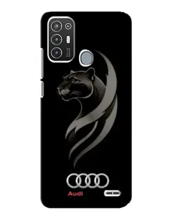 Чехол для ZTE Blade A72 с картинкой «Графика — пантера и Audi»