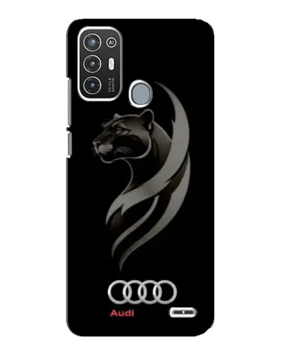 Чехол для ZTE Blade A72 с картинкой «Графика — пантера и Audi»