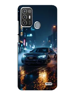 Чехол для ZTE Blade A72 с картинкой «Ночной город и Audi»