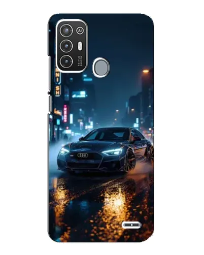 Чехол для ZTE Blade A72 с картинкой «Ночной город и Audi»