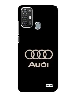 Чехол для ZTE Blade A72 с картинкой «Audi — золотой логотип»