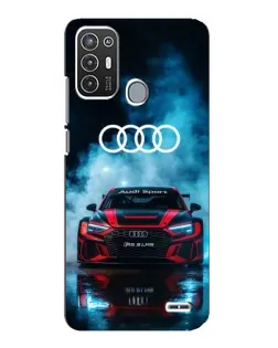 Чехол для ZTE Blade A72 с картинкой «Audi Sport — неон»