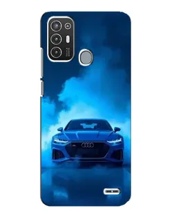 Чехол для ZTE Blade A72 с картинкой «Audi — голубая энергия»