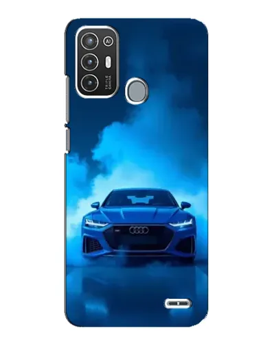 Чехол для ZTE Blade A72 с картинкой «Audi — голубая энергия»
