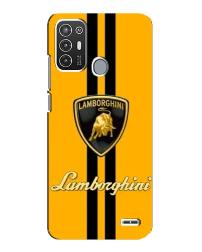 Чехол для ZTE Blade A72 с картинкой «Lamborghini Stripe желтый»