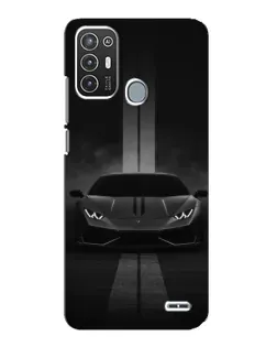 Чехол для ZTE Blade A72 с картинкой «Lamborghini симметрия дорог»