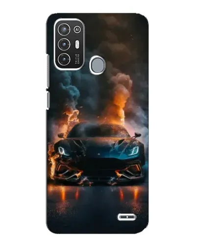 Чехол для ZTE Blade A72 с картинкой «Lamborghini дымная эстетика»