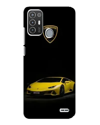 Чехол для ZTE Blade A72 с картинкой «Lamborghini желтый акцент»