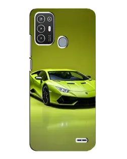 Чехол для ZTE Blade A72 с картинкой «Салатовый Lamborghini Huracan»