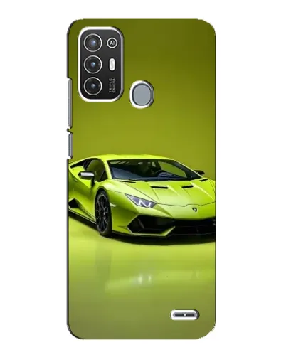 Чехол для ZTE Blade A72 с картинкой «Салатовый Lamborghini Huracan»