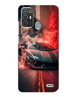 Чехол для ZTE Blade A72 с картинкой «Lamborghini красный дым»