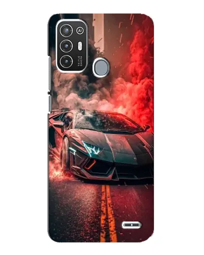 Чехол для ZTE Blade A72 с картинкой «Lamborghini красный дым»