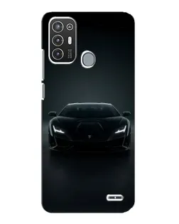 Чехол для ZTE Blade A72 с картинкой «Черный Lamborghini Aventador»