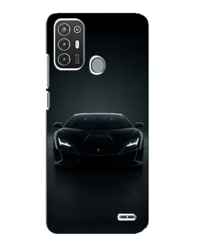 Чехол для ZTE Blade A72 с картинкой «Черный Lamborghini Aventador»
