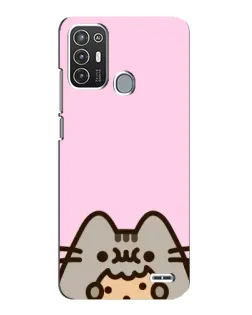 Чехол для ZTE Blade A72 с картинкой «Pusheen и печенье»