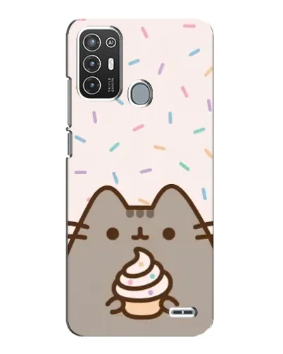 Чехол для ZTE Blade A72 с картинкой «Пушин с кексом»