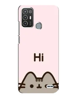 Чехол для ZTE Blade A72 с картинкой «Пушин говорит Hi»