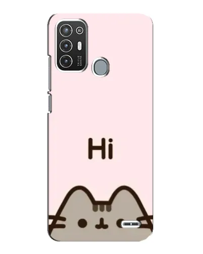 Чехол для ZTE Blade A72 с картинкой «Пушин говорит Hi»