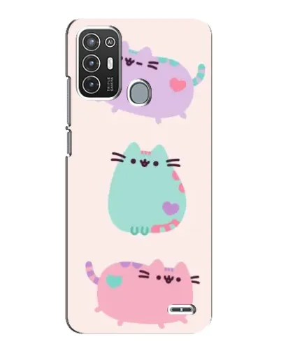 Чехол для ZTE Blade A72 с картинкой «Pusheen трио»