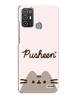 Чехол для ZTE Blade A72 с картинкой «Pusheen логотип»