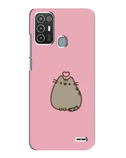 Чехол для ZTE Blade A72 с картинкой «Pusheen сердце»