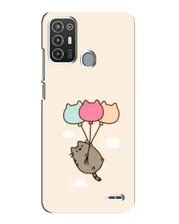 Чехол для ZTE Blade A72 с картинкой «Пушин на шариках»