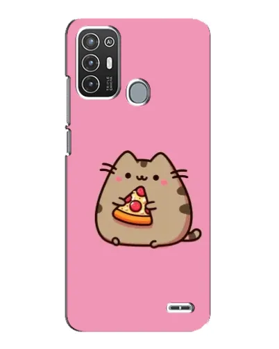 Чехол для ZTE Blade A72 с картинкой «Пушин с пиццей»