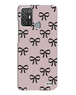 Чехол для ZTE Blade A72 с картинкой «Черные бантики»