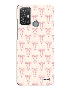 Чехол для ZTE Blade A72 с картинкой «Розовые бантики Coquette»