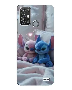 Чехол для ZTE Blade A72 с картинкой «Плюшевые Стич Ангел»