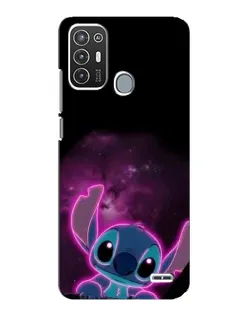 Чехол для ZTE Blade A72 с картинкой «Неоновый Stitch»