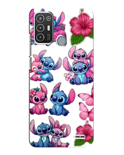 Чехол для ZTE Blade A72 с картинкой «Стикеры Stitch и Angel»