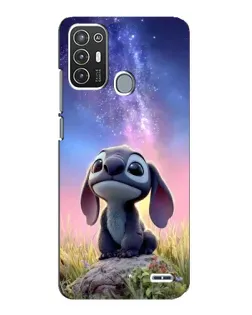 Чехол для ZTE Blade A72 с картинкой «Стич на рассвете»