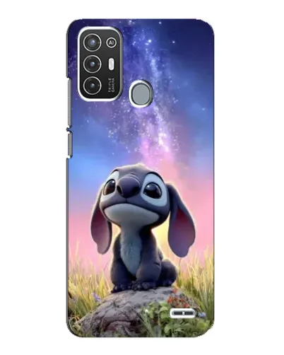 Чехол для ZTE Blade A72 с картинкой «Стич на рассвете»