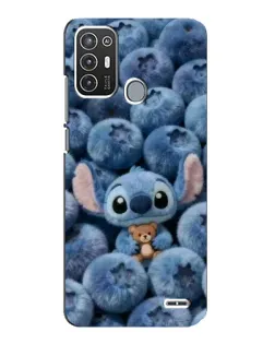Чехол для ZTE Blade A72 с картинкой «Стич и голубика»